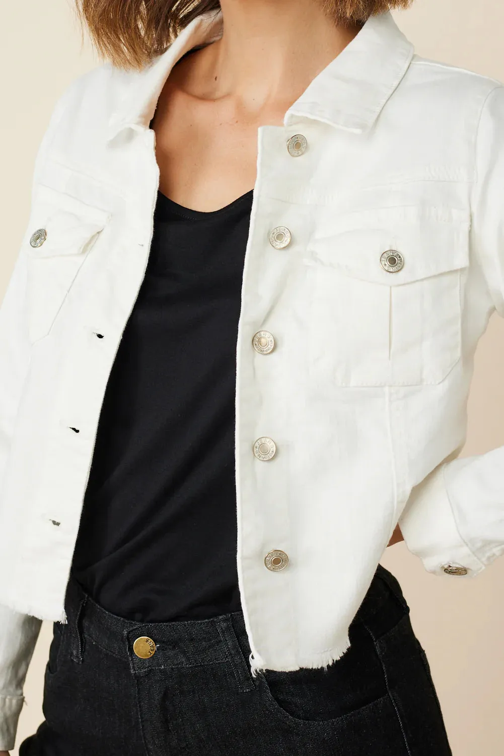 ADRIFT CROPPED DENIM JACKET