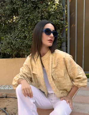 BOMBER Metallic Jacket Gold