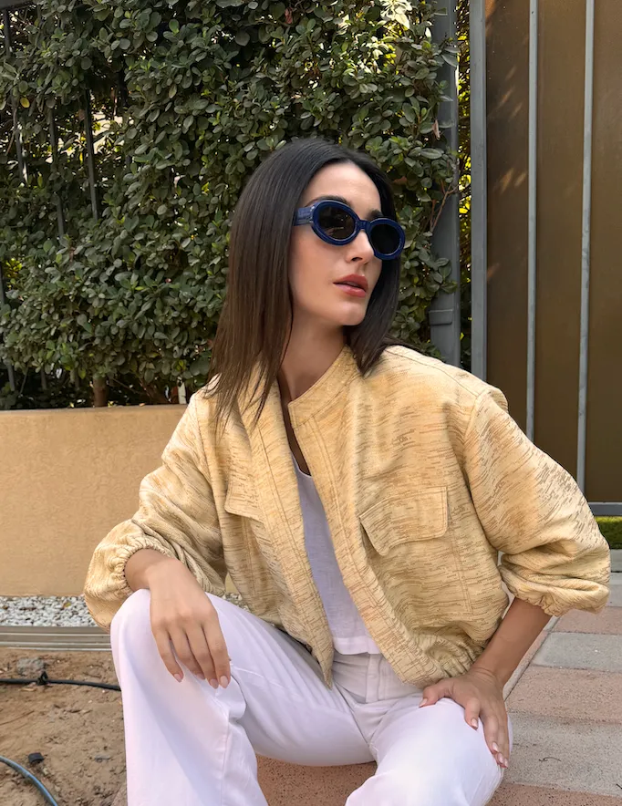 BOMBER Metallic Jacket Gold