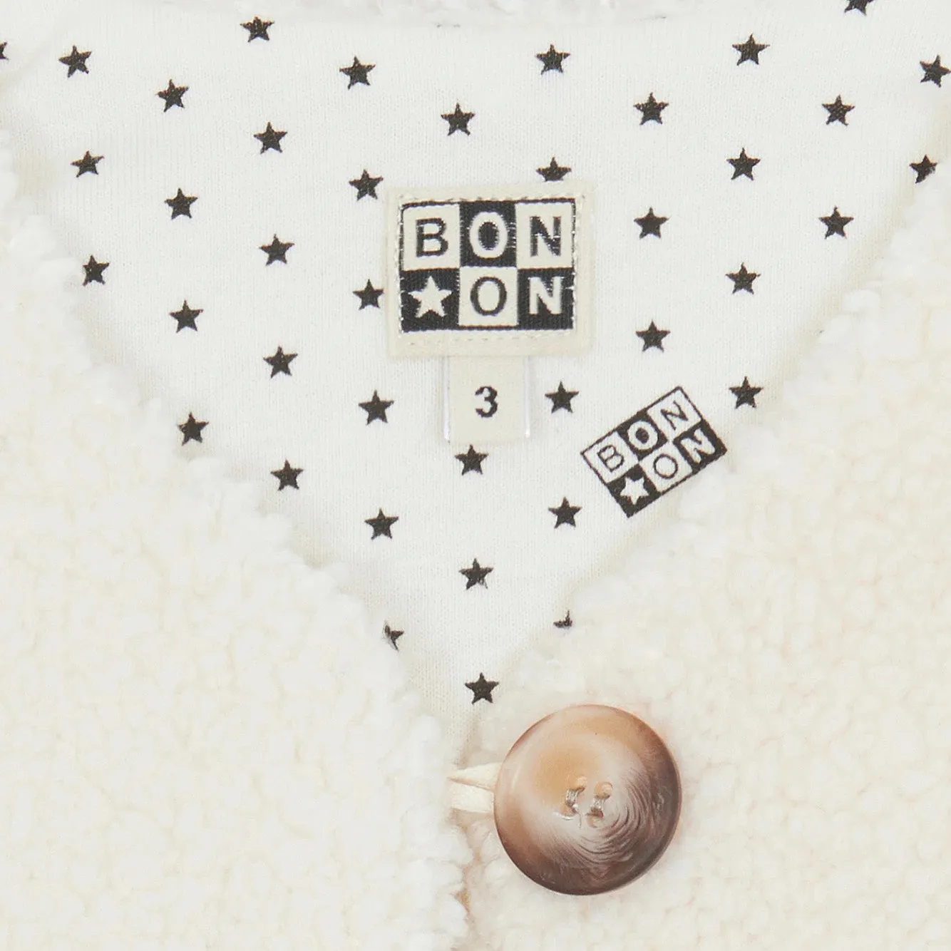 BONTON Pabeti Fleece Baby Vest, White