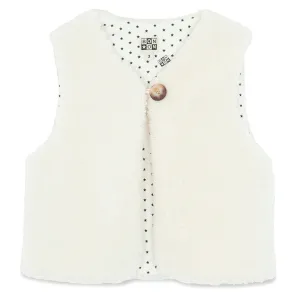 BONTON Pabeti Fleece Baby Vest, White