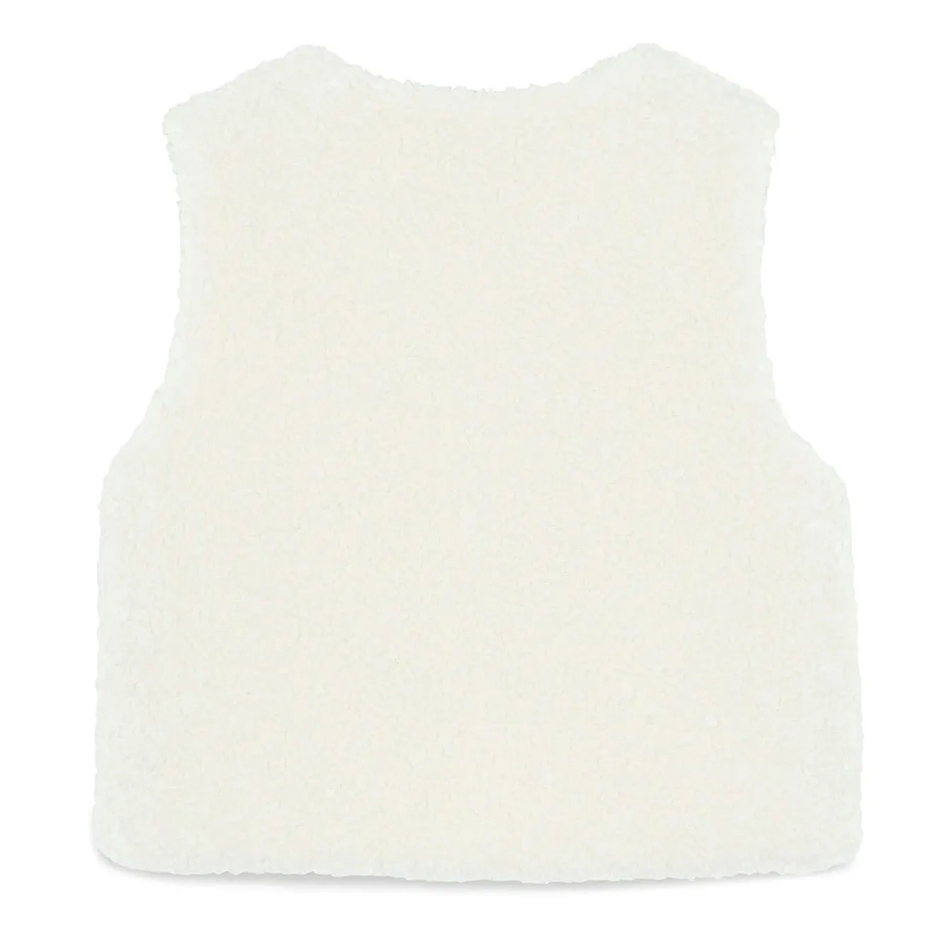 BONTON Pabeti Fleece Baby Vest, White