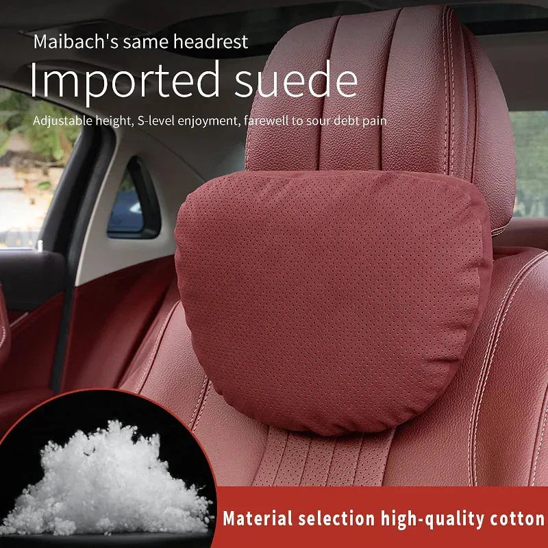 Color: WHITE - Top Quality Car Headrest Neck Support Seat Soft