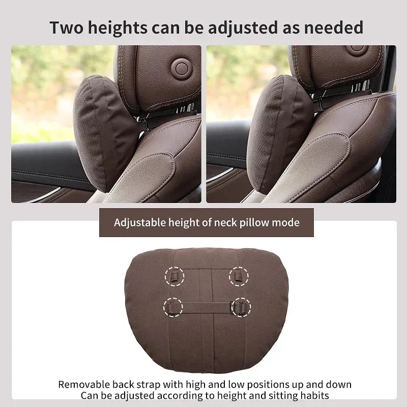 Color: WHITE - Top Quality Car Headrest Neck Support Seat Soft