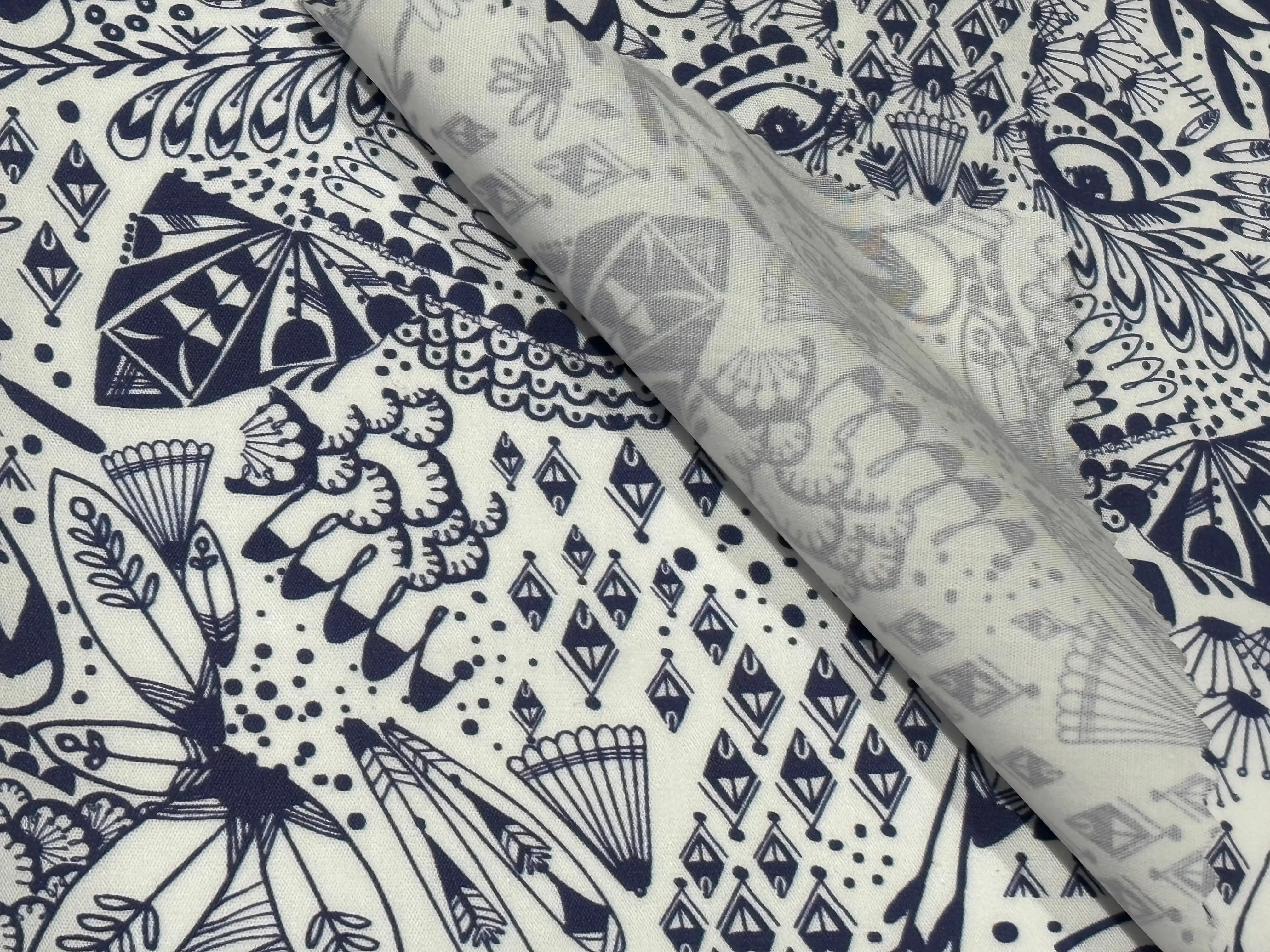 Custom Printed Natural Fiber Fabric Sample - 9" x Full Width