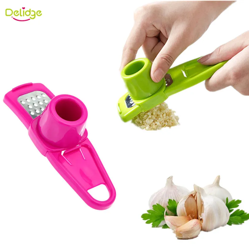 Delidge 1 pc Candy Color Garlic Press Multi-functional