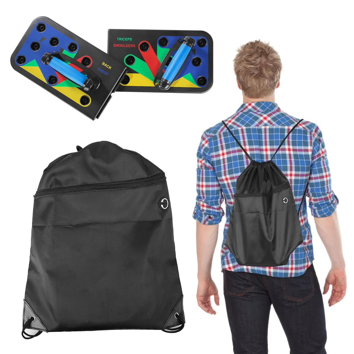 Foldable multi-functional push-up board