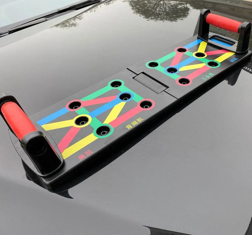 Foldable multi-functional push-up board