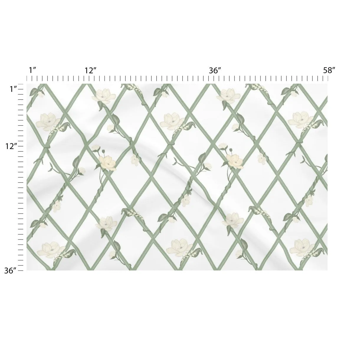 garden gate green - Natural Fiber Fabric Sample - 9" x Full Width