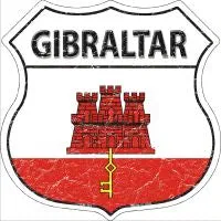 Gibraltar Highway Shield Novelty Metal Magnet