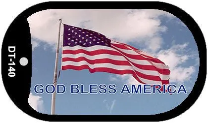 God Bless America Metal Novelty Dog Tag Necklace DT-140