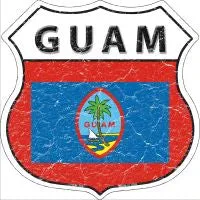 Guam Highway Shield Novelty Metal Magnet HSM-266