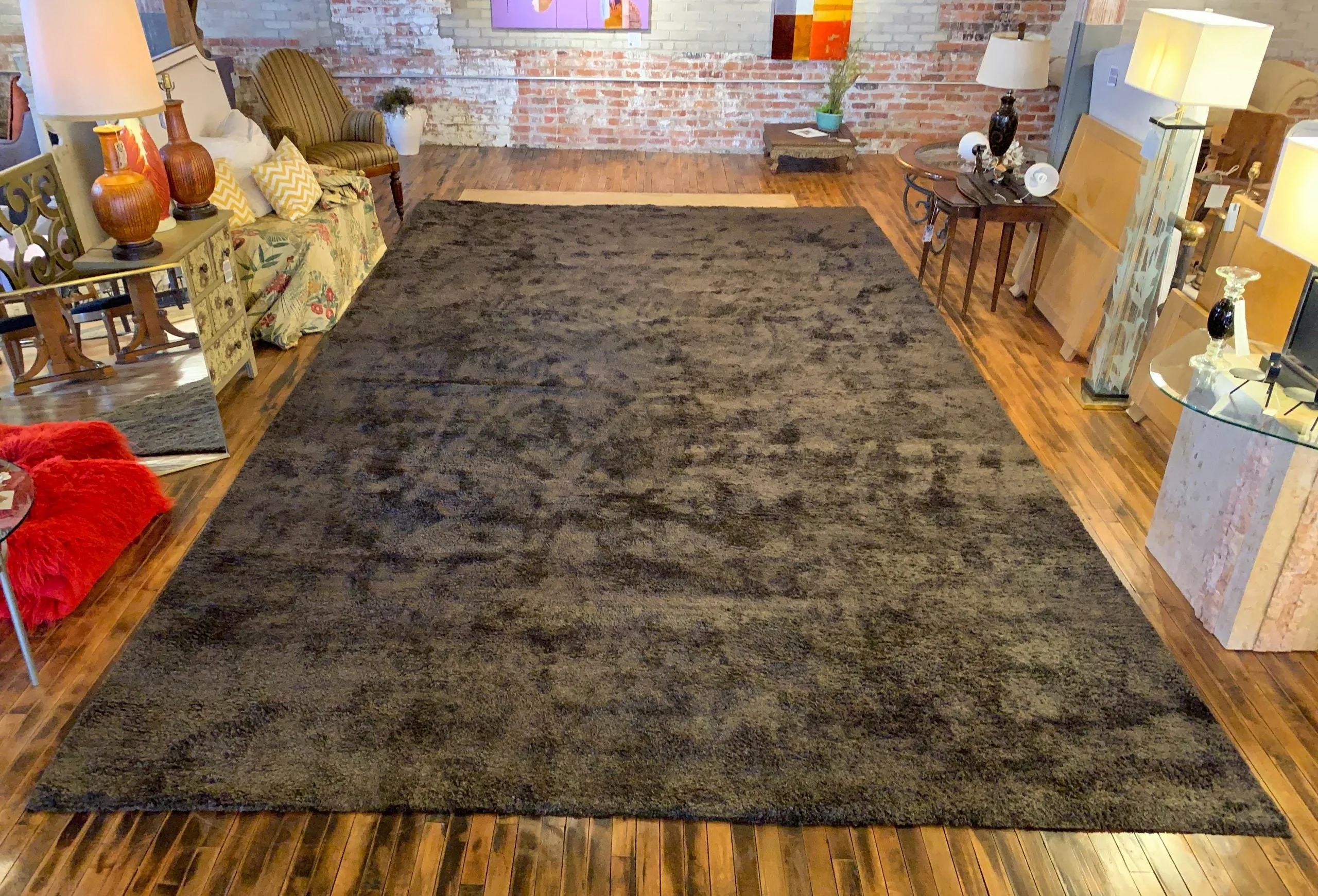 Large Area Rug, Brown, Natural Fiber