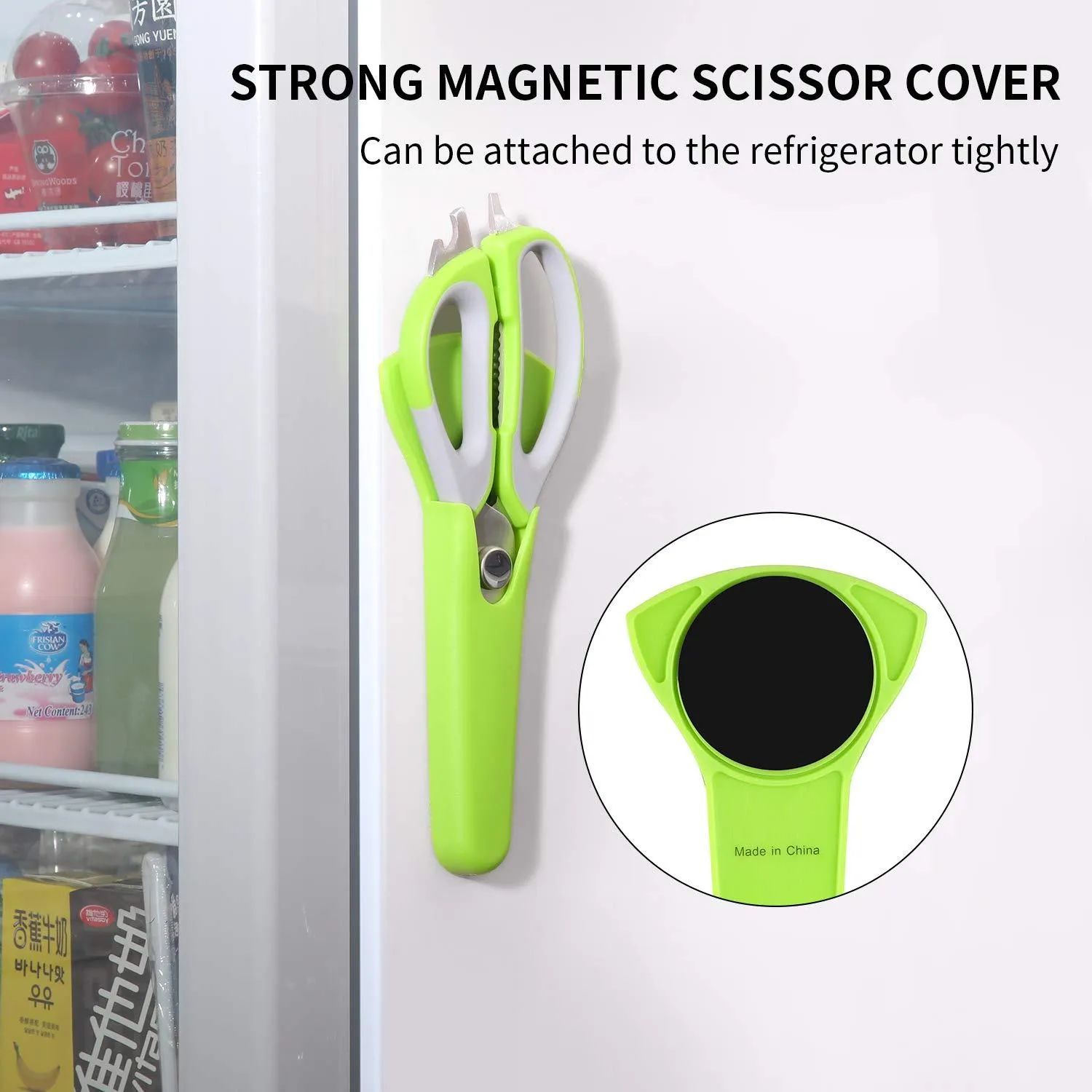 Multi-functional Kitchen Shears With Magnetic Holder