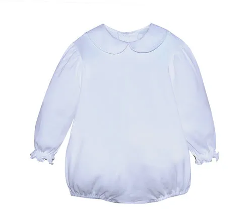 Peter Pan Collared Knit LS Girls Onesie
