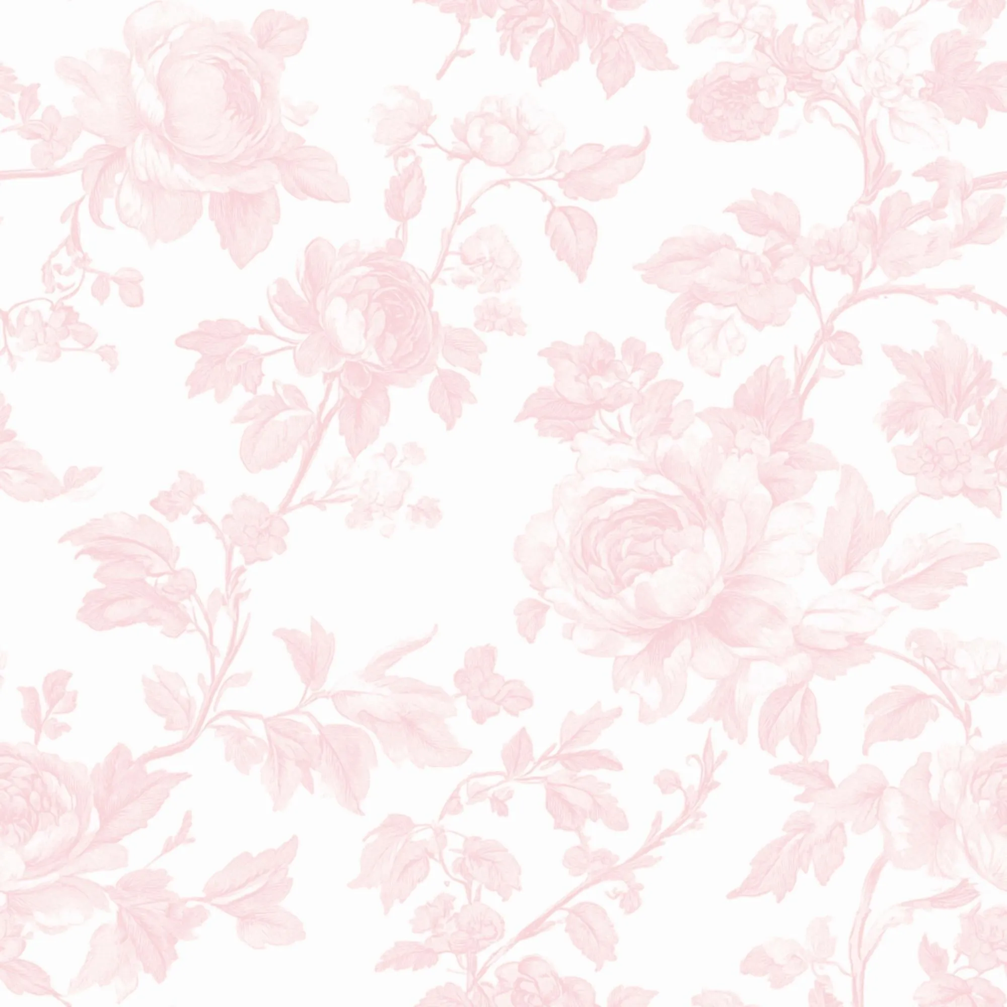 Pink Toile 10 - Natural Fiber Fabric by the Yard