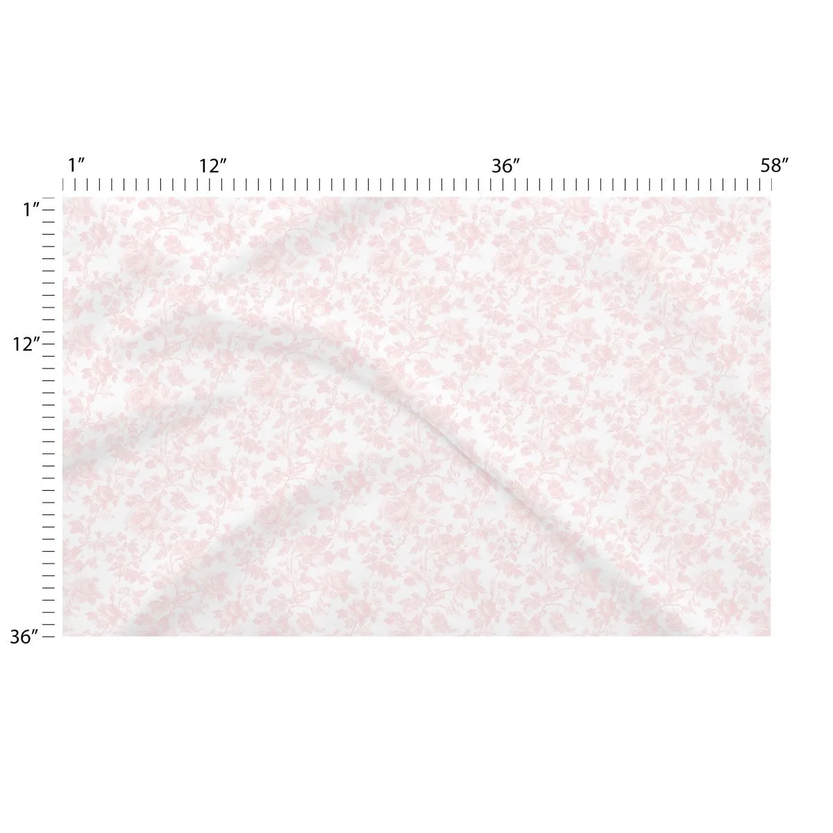 Pink Toile 10 - Natural Fiber Fabric by the Yard