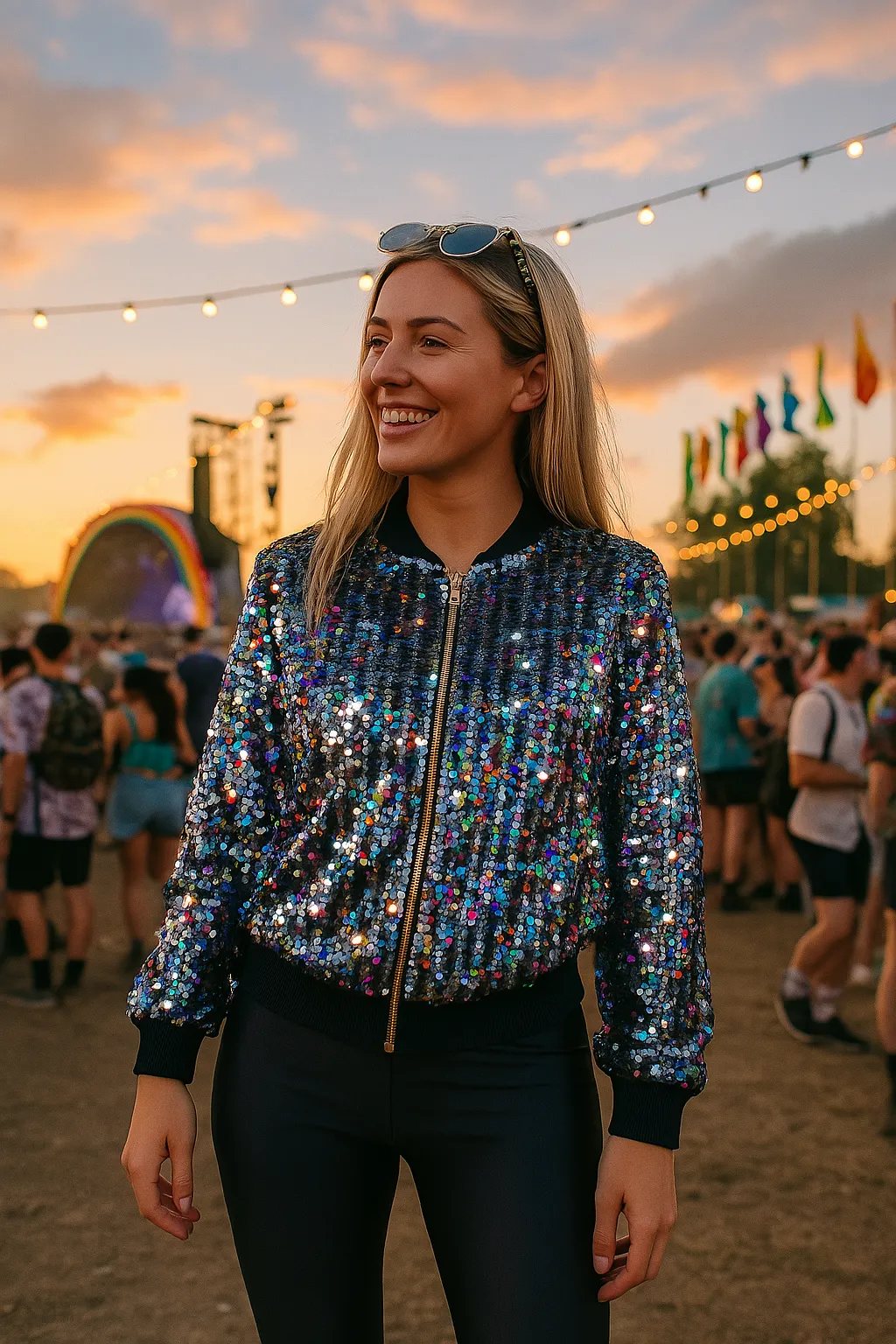 Rainbow Sequin Jacket