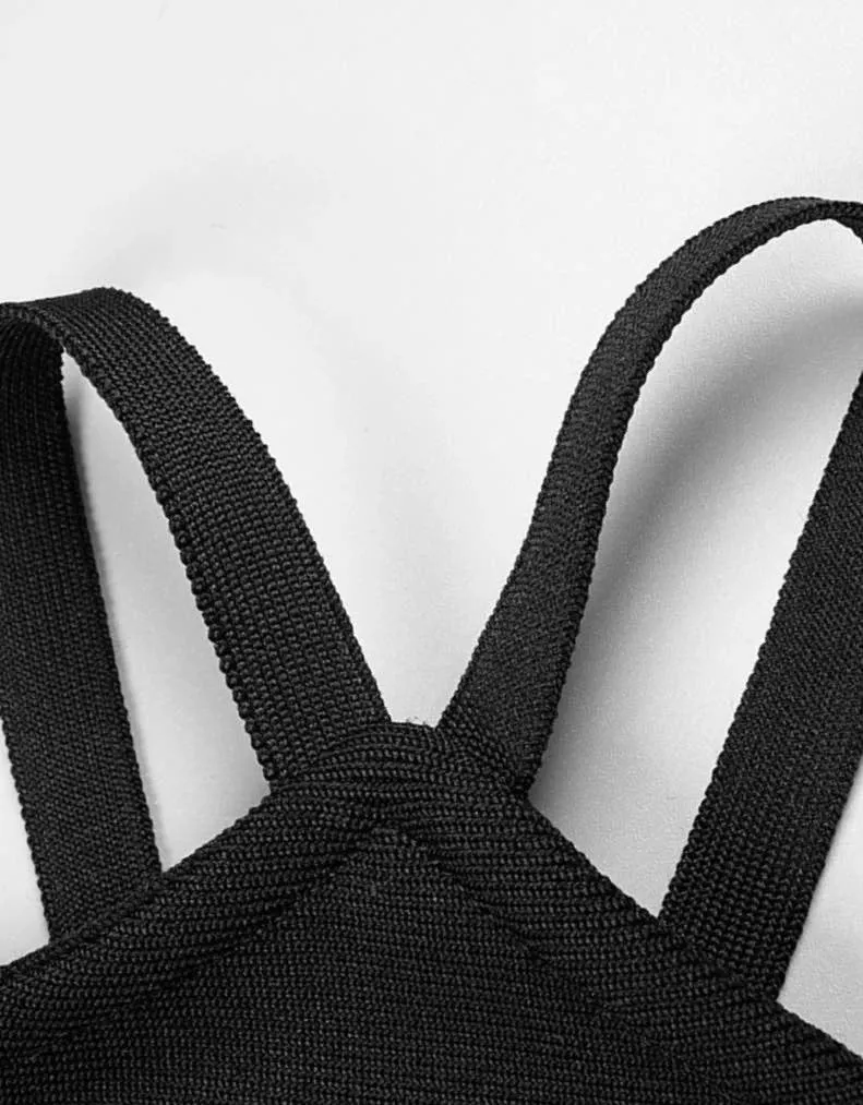 Sexy Backless Bandage Little Black Dress